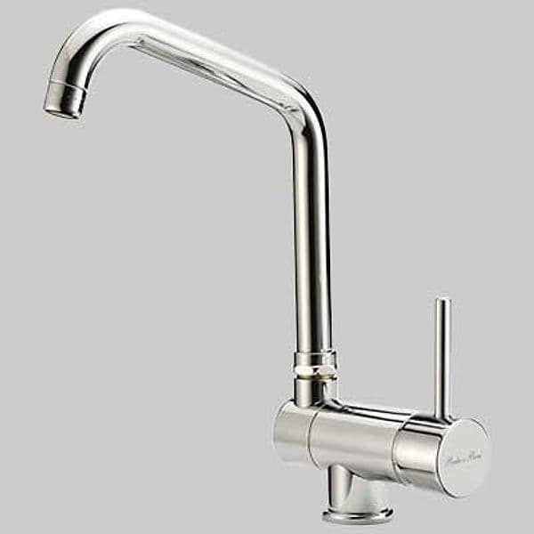 Rubinetto Miscelatore Lavello Canna Reclinabile Giglio Cromo Porta & Bini - 2