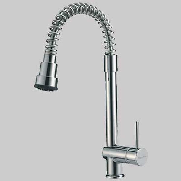 Monocomando Lavello con Molla e Doccetta Estraibile Cromo Porta & Bini