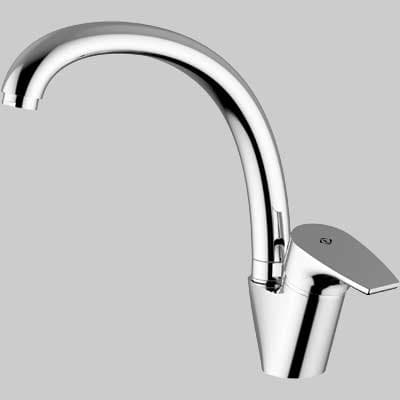 Rubinetto Miscelatore Lavello Bing a Canna Conica Cromo Teorema - 2