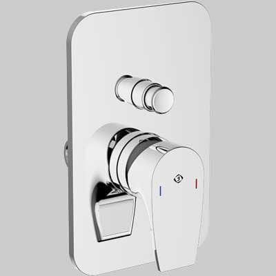 Rubinetto Miscelatore Doccia Incasso con Deviatore Bing Completo Cromo - 2