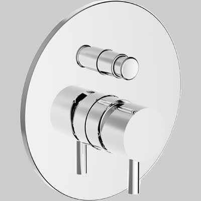 Piastra e Leva per Incasso Doccia con Deviatore Jabil Cromo Teorema - 2