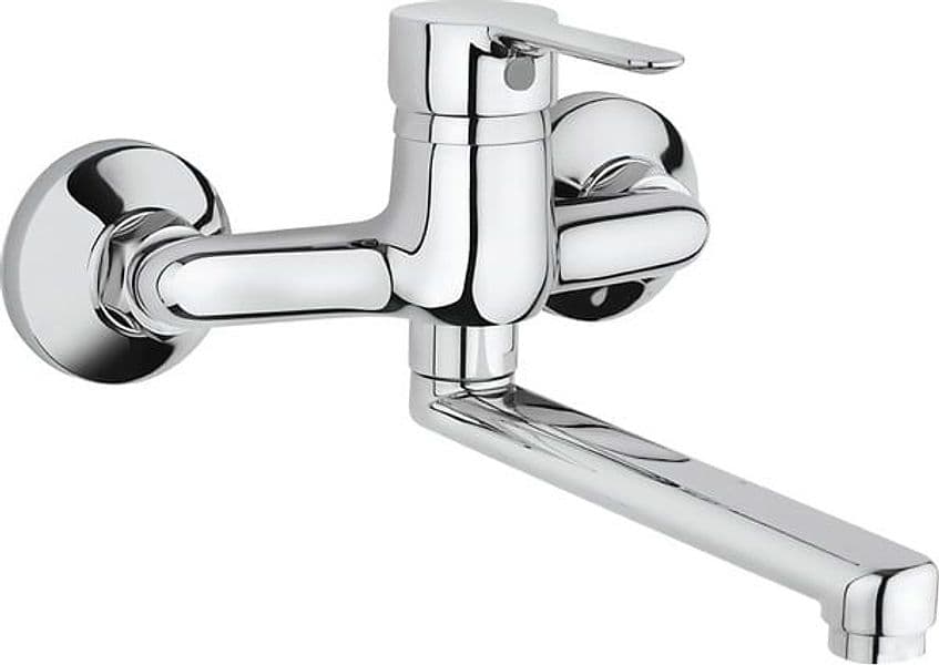 Rubinetto Miscelatore Lavello a Parete Tone Cromo Teorema - 2