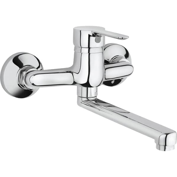 Rubinetto Miscelatore Lavello a Parete Tone Cromo Teorema - 2