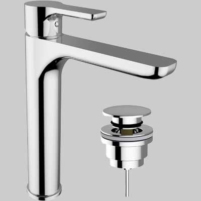 Rubinetto Miscelatore Lavabo Super Goodlife C Scarico Click Clack Teorema - 2