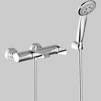 Rubinetto Miscelatore Vasca Esterno con Doccetta Velvet Cromo Teorema - 2