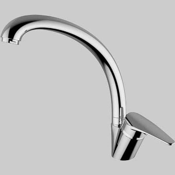 Rubinetto Miscelatore Lavello Tone Canna Fusa Cromo Teorema - 2