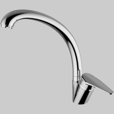 Rubinetto Miscelatore Lavello Tone Canna Fusa Cromo Teorema - 2