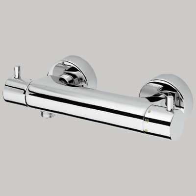 Rubinetto Miscelatore Doccia Esterno Termostatico Disco Cromo Paini - 2