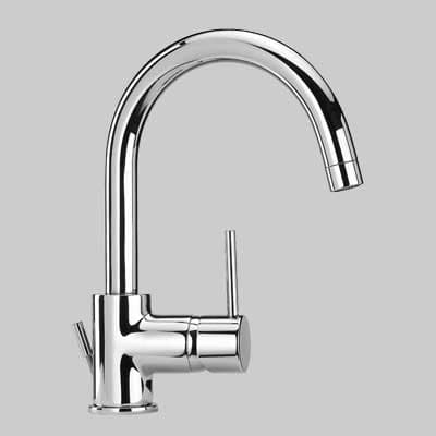 Monocomando Lavabo Bocca Orientabile Disco Cromo Paini - 2