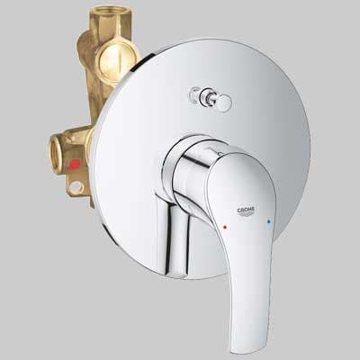 Rubinetto Miscelatore Doccia Incasso con Deviatore Eurosmart New Cromo - 2