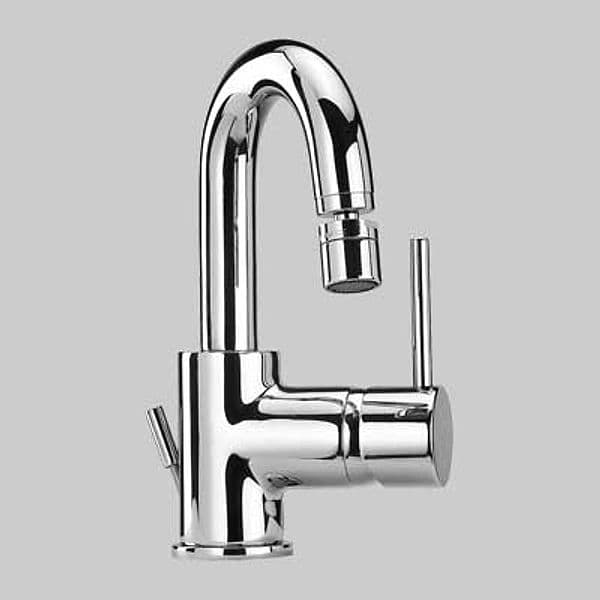 Monocomando Bidet Bocca Orientabile Disco Cromo Paini - 2