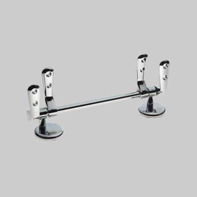 Coppia Cerniera Universale con Tubo 185 Cromata Made in Italy - 2