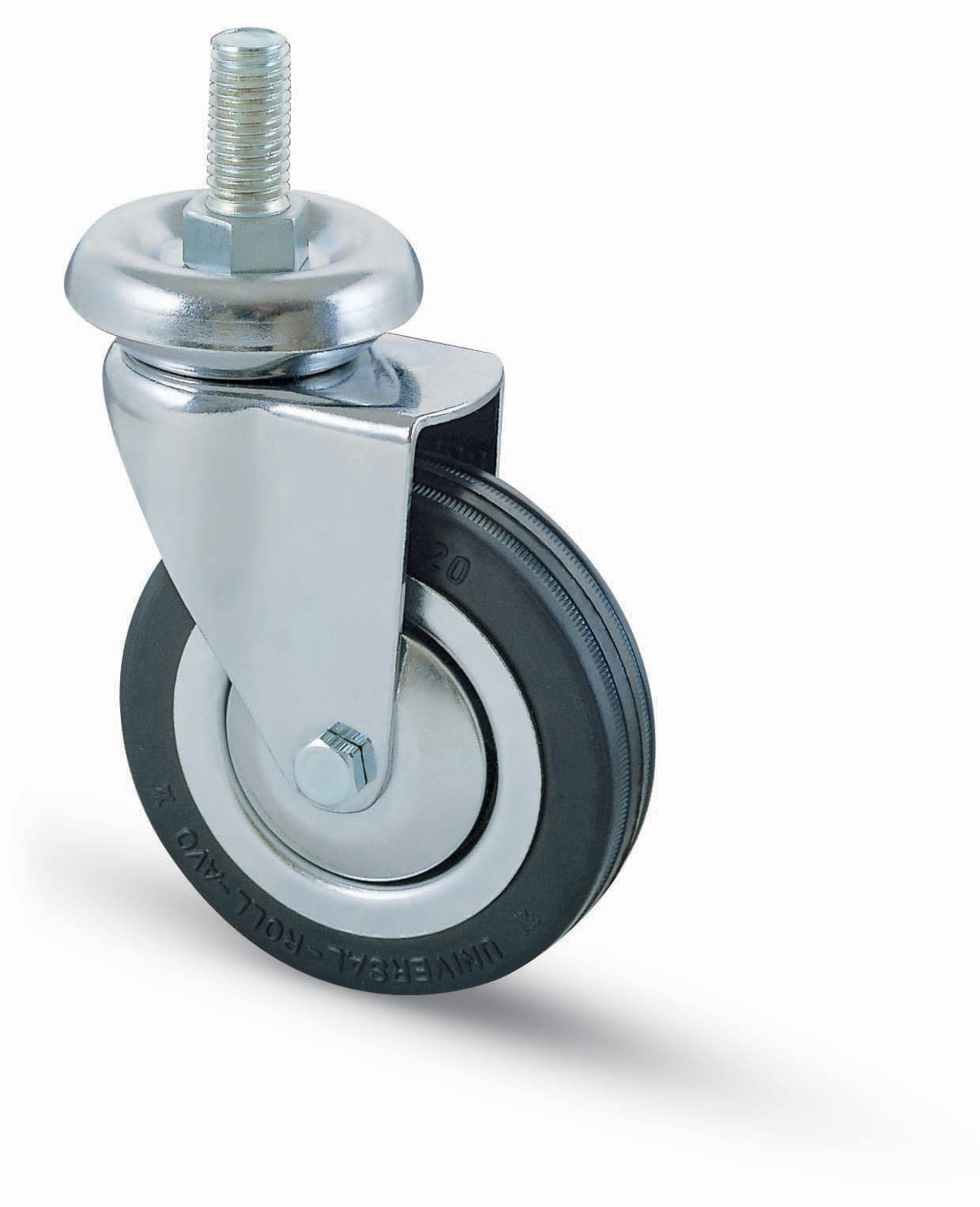 Ruota Carrello D 100 mm Gomma 155 B Perno 14MA Avo - 2