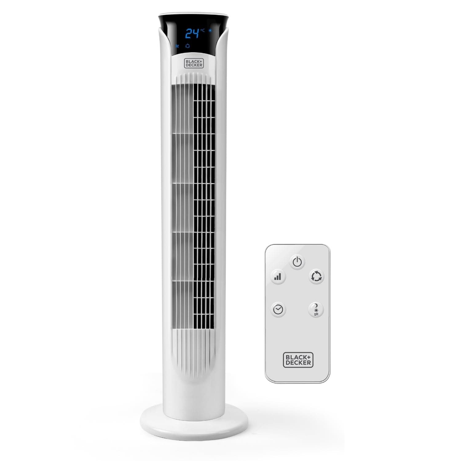 Ventilatore Torre Black Decker BXEFT48E Display LED Bianco 22 x H 81 cm - 2