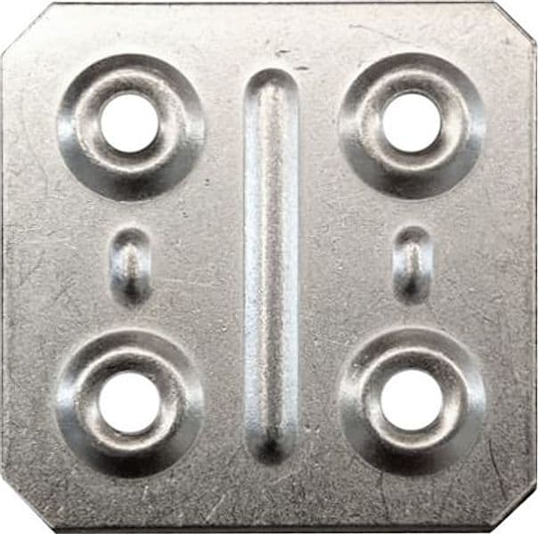 Piastrina Quadra 4 Fori 40 x 40 mm Zincata** 200 Pezzi - 2