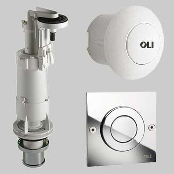 Batteria Oli Deluxe per Cassetta Alta INOX Cromo Satinato Oliver - 2