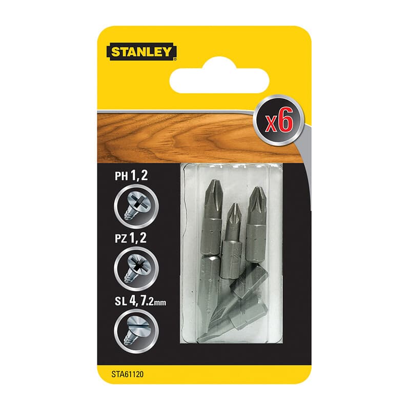 Piranha Stanley STA61120 X61120 6 Inserti MM.25 Ass