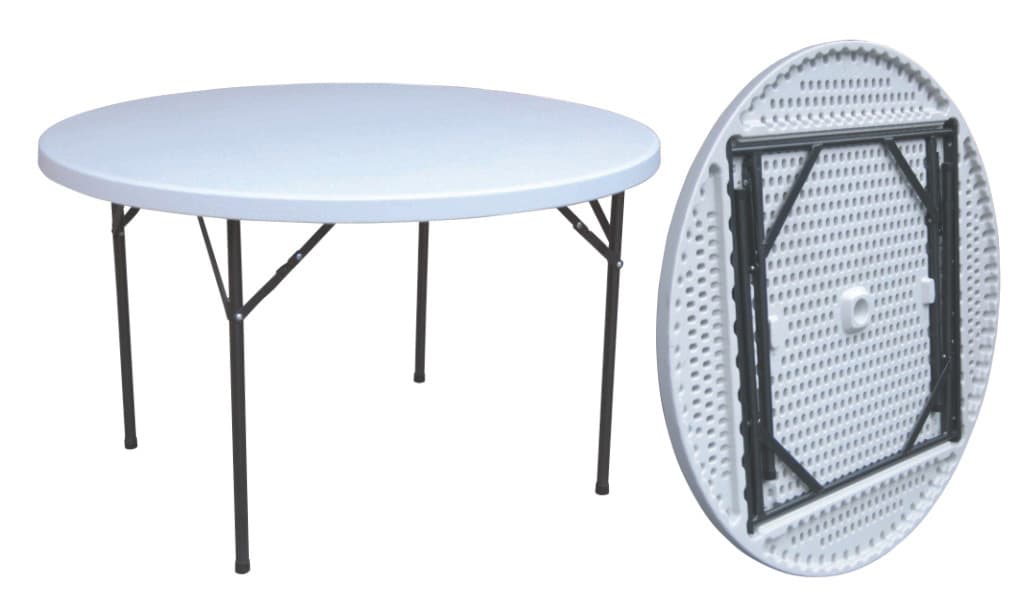 C TAVOLO IN ACCIAO E HDPE PIEGHEVOLE D 122 CM- I GIARDINI DEL RE- 1,0 pz - 2
