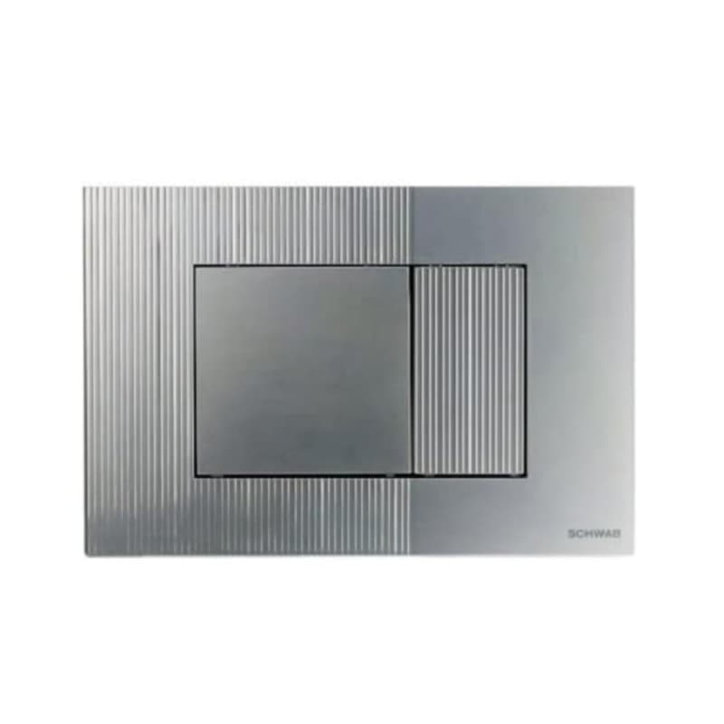 Placca WC di Comando Metis Doppio Tasto Cromata Schwab - 2