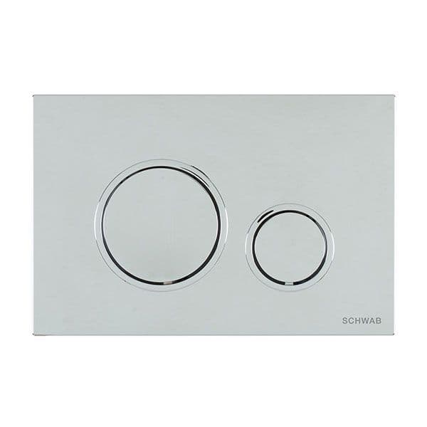 Placca WC di Comando Vela Doppio Tasto Cromata Schwab - 2