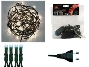 Lucciole a LED Bianco Freddo Luce Fissa per Interno 20 LED 1,5 m + 2 - 2