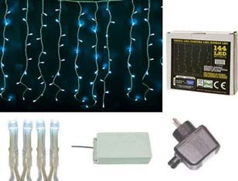 Tenda 144 LED Bianco Freddo per Esterno con Gioco Luci 3 m x 1,0 - 2