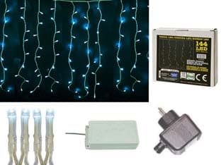 Tenda 144 LED Bianco Freddo per Esterno con Gioco Luci 3 m x 1,0 - 2