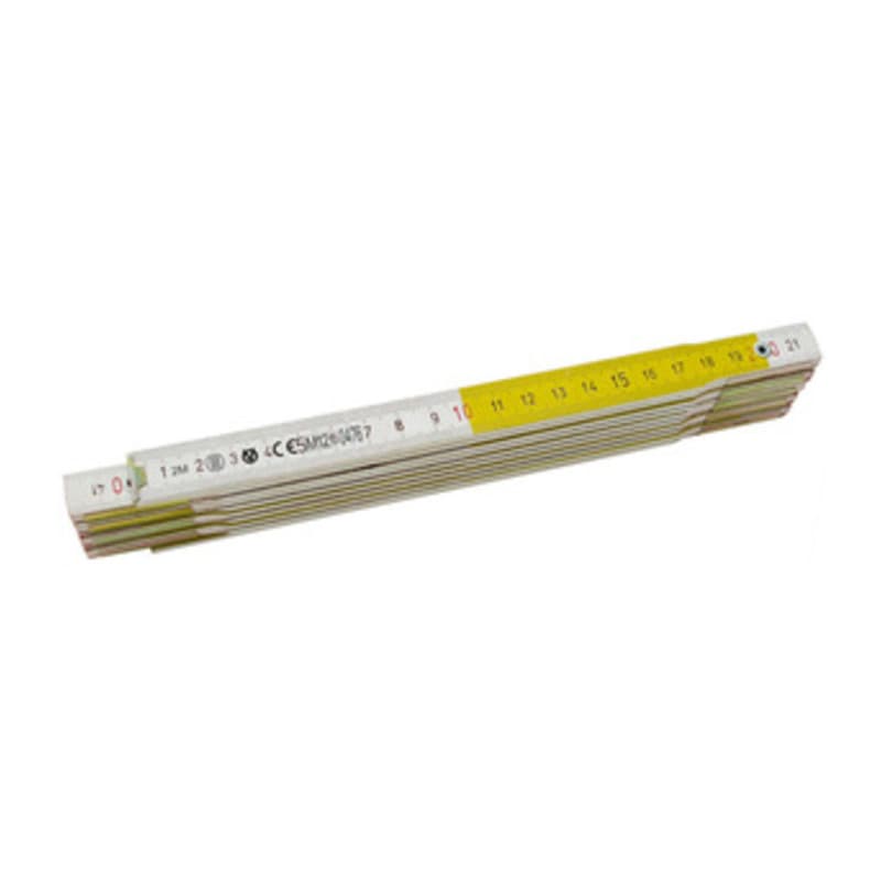 Doppio Metro 10 Aste 16 mm Legno Bian Giallo 12 Pezzi - 2