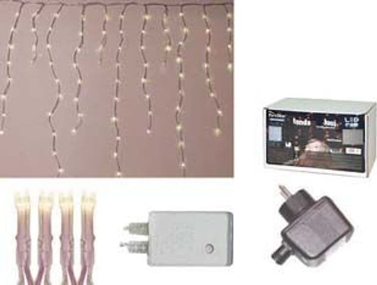 Tenda Sfalsata 150 LED Bianco Caldo per Esterno con Gioco Luci 5 m + 2,7 x