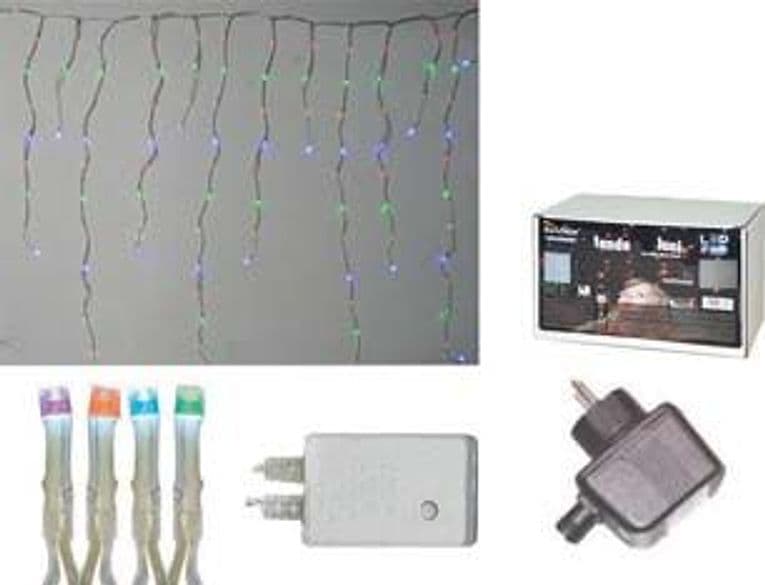 Tenda Sfalsata 150 LED Multicolor per Esterno con Gioco Luci 5 m + 2,7 x - 2