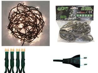 Lucciole a LED Bianco Caldo Luce Fissa per Interno 40 LED 1,5 m + 4 - 2
