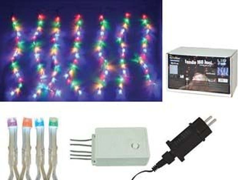 Tenda 160 LED Multicolor per Esterno con Gioco Luci 3 m + 1,8 x 0,7 10 Fili - 2