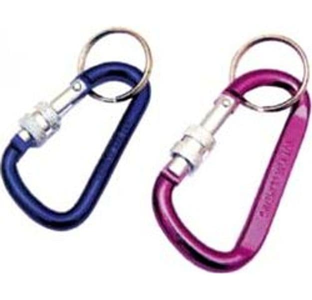 Moschettoni a Vite Portachiavi in Alluminio con Anello Ø 7 mm 25 Pezzi - 2