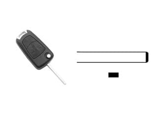 Cover Chiavi per Auto Opel Vauxhall HU100RS2 2 Bottoni Silca - 2