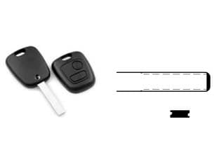 Cover Chiavi per Auto Citroen HU83RS2 2 Bottoni Silca - 2