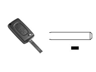 Cover Chiavi per Auto Citroen VA2BRS8 3 Bottoni Flip Silca - 2