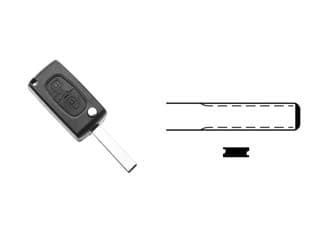 Cover Chiavi per Auto Citroen Lancia HU83BRS8 3 Bottoni Silca - 2