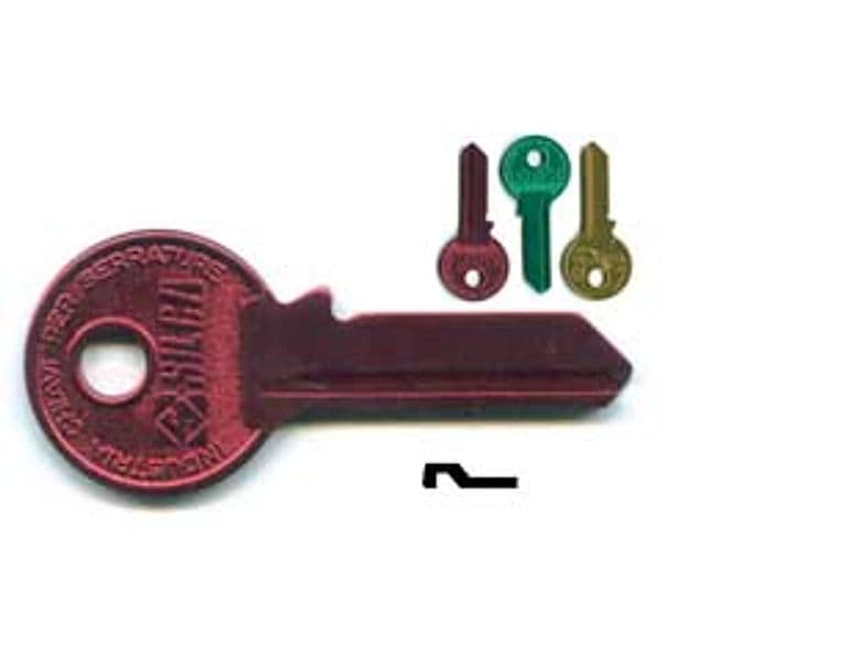 Chiavi per Cilindri Viro 5 Spine Grandi VI081U Sx Ultralite Gialle 10 Pezzi - 2