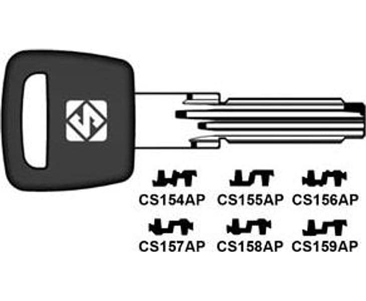 Chiavi per Cilindri Cisa 6+7 Spine Profilo Piatto CS154AP Silca 5 Pezzi - 2