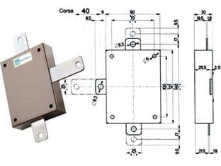 Deviatore Applicare per Serrature Quintuplici Serie 20 30 96143 per Serie - 2