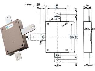 Deviatore Applicare per Serrature Quintuplici Serie 38 96145 per Serie 38 - 2