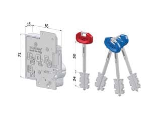 Cuore di Ricambio Doppia Mappa per Porte Blindate 25S Dx (25SXDZBXXXXXS56) - 2