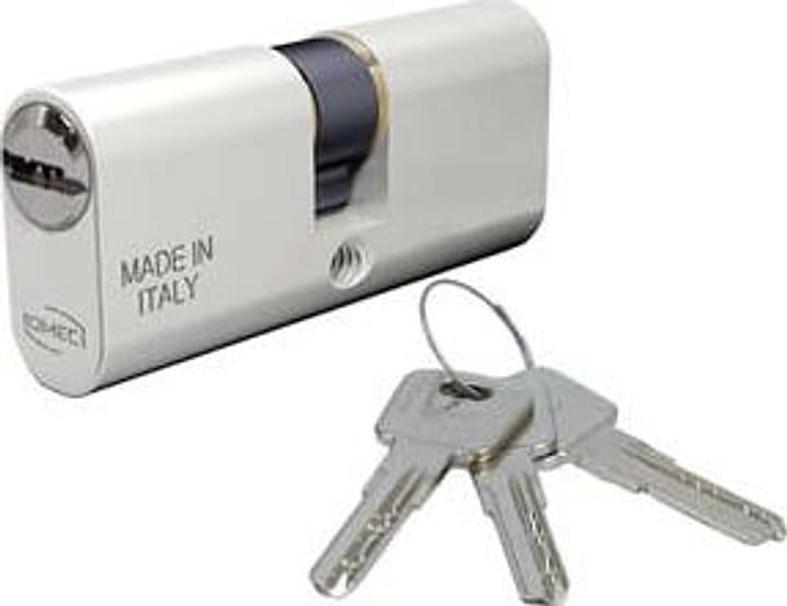 Cilindro a Infilare Ovale in Alluminio con Chiave Piatta 2140 70 Cod 393928 - 2
