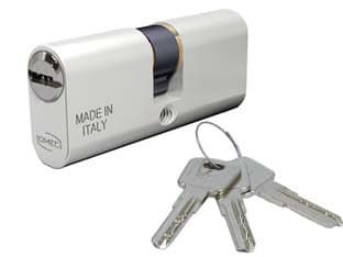 Cilindro a Infilare Ovale in Alluminio con Chiave Piatta 2140 70 Cod 393928 - 2