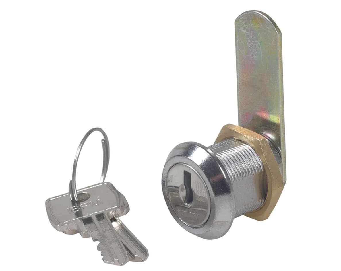Cilindri a Leva per Armadietti 150 30 mm Finitura Cromata Ibfm 5 Pezzi - 2