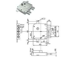 Serratura Triplice Applicare con Scrocco Doppia Mappa Blindate Cod 389341 - 2