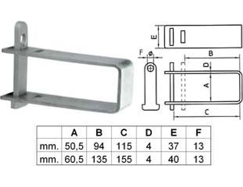 Cravatta Bloccacancello in Acciaio PAL24 Media (PAL240065) Corbin - 2