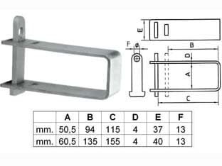 Cravatta Bloccacancello in Acciaio PAL24 Media (PAL240065) Corbin - 2