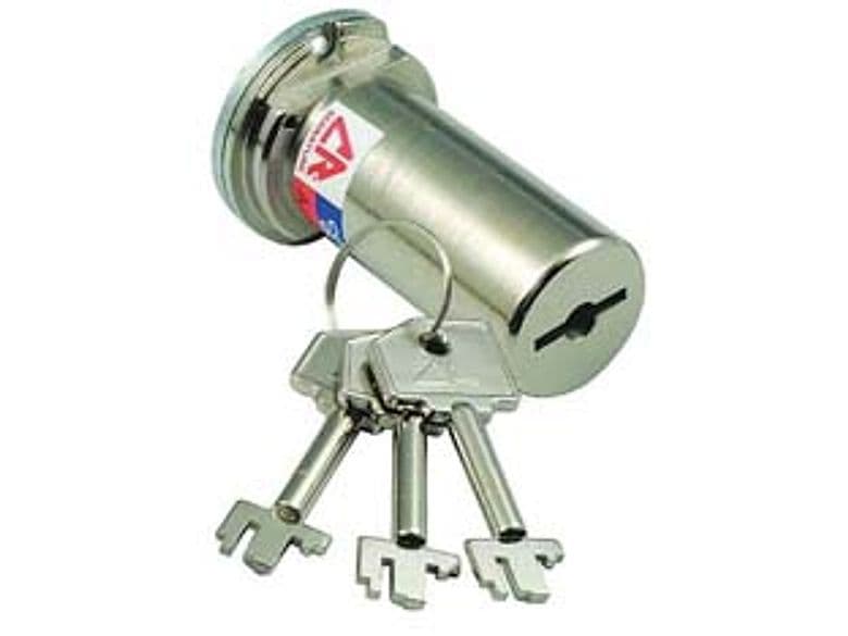 Cilindro a Pompa Cromato con Tre Chiavi 20CR Ø 27 mm MMX50 (20CR50 3) Cr - 2