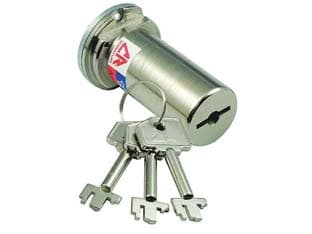 Cilindro a Pompa Cromato con Tre Chiavi 20CR Ø 27 mm MMX50 (20CR50 3) Cr - 2